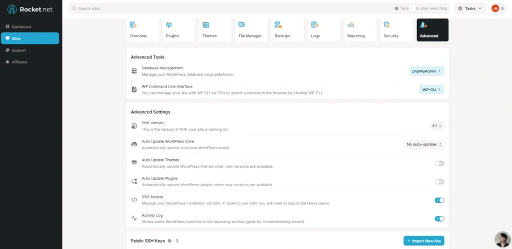 Rocket.net CP Advanced