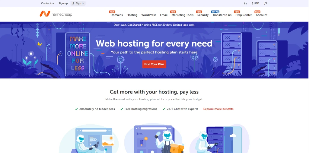 Namecheap website screenshot