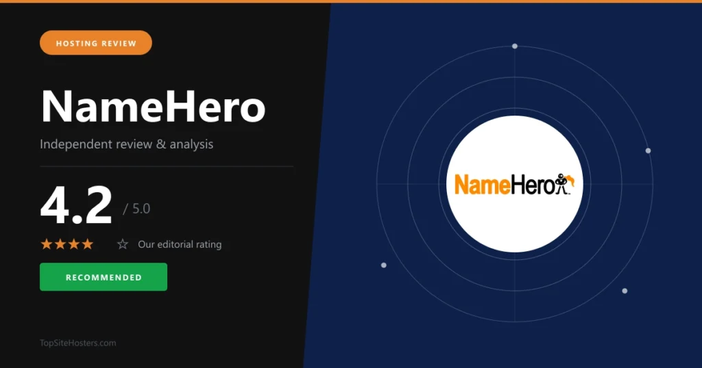 NameHero ranking and score