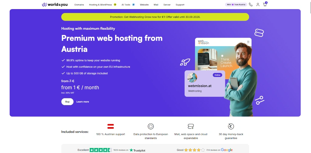World4You web hosting offer