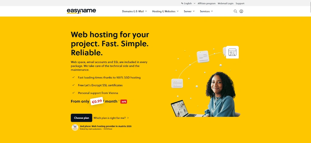 easyname homepage